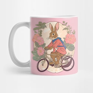 Cycling Friend Loves to Cycle in the Flower Field Rabbit Love Mug